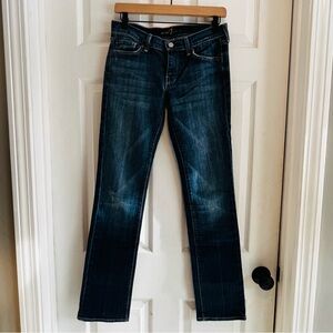 7 For All Mankind Dark Blue Women's Jeans Size 28 Straight Classic Capsule Denim